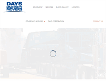 Tablet Screenshot of daysmachinerymovers.com